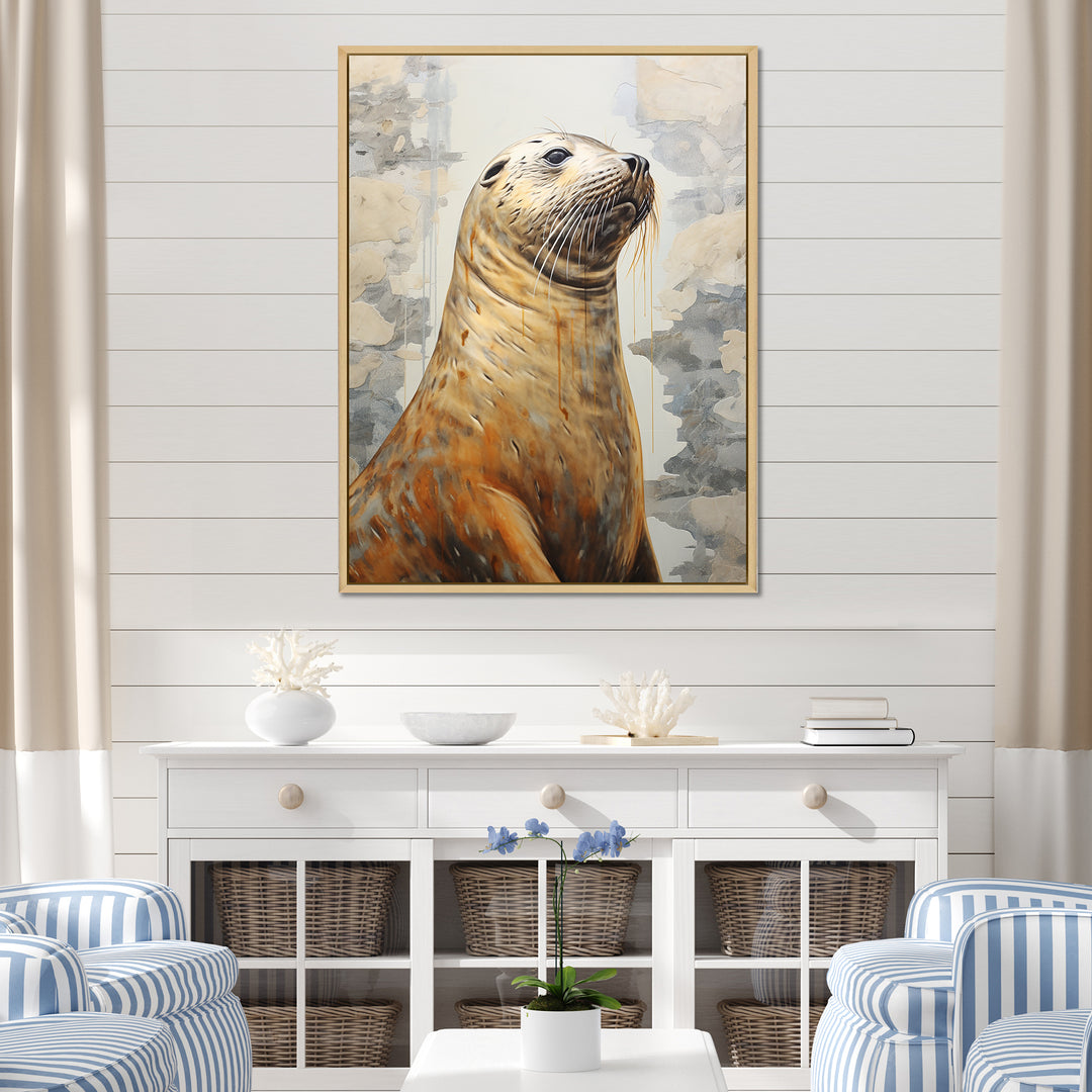 Magnificent Sea Lion - Sea Lion Canvas Wall Art