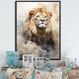 Majestic King Of Lions - Lion Canvas Wall Art