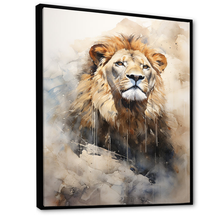 Majestic King Of Lions - Lion Canvas Wall Art