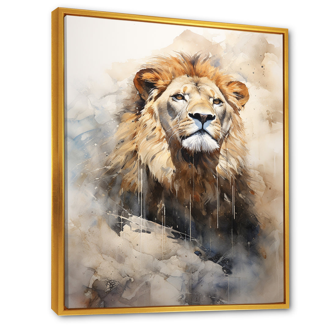 Majestic King Of Lions - Lion Canvas Wall Art