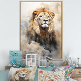 Majestic King Of Lions - Lion Canvas Wall Art