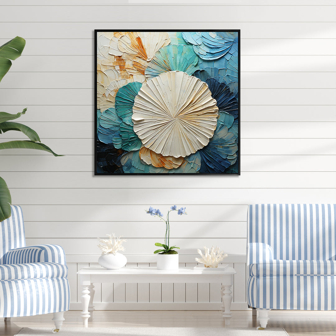 Coastal Mosaic Sea Creatures - Seashell Wall Art Prints