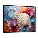 Coastal Seashell Tranquility - Multi-Color Seashell Wall Art
