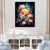 Seashells In A Cosmic Galaxy - Seashell Living Room Wall Art