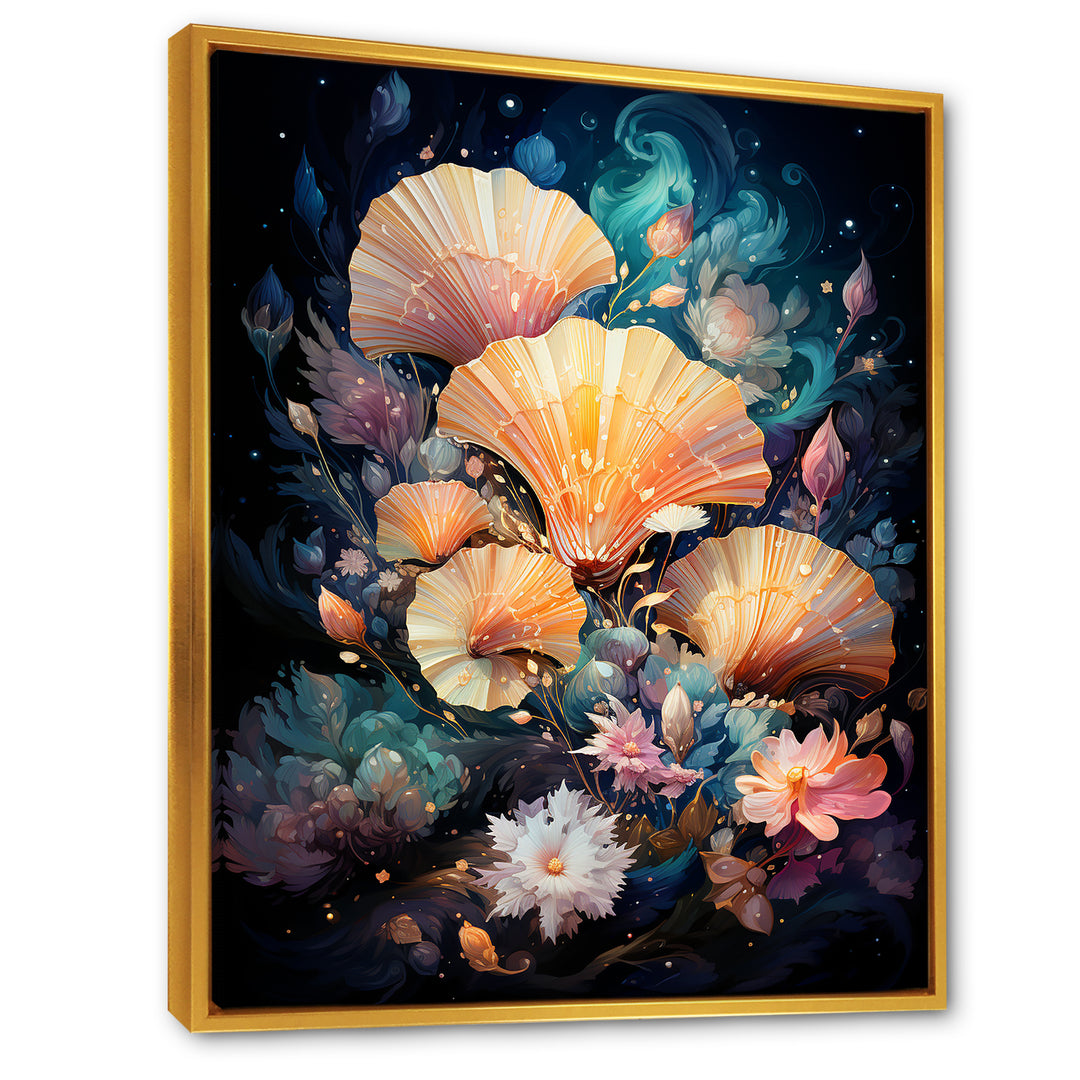 Seashells In A Cosmic Galaxy - Seashell Living Room Wall Art