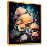 Seashells In A Cosmic Galaxy - Seashell Living Room Wall Art