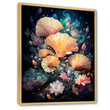 Seashells In A Cosmic Galaxy - Seashell Living Room Wall Art