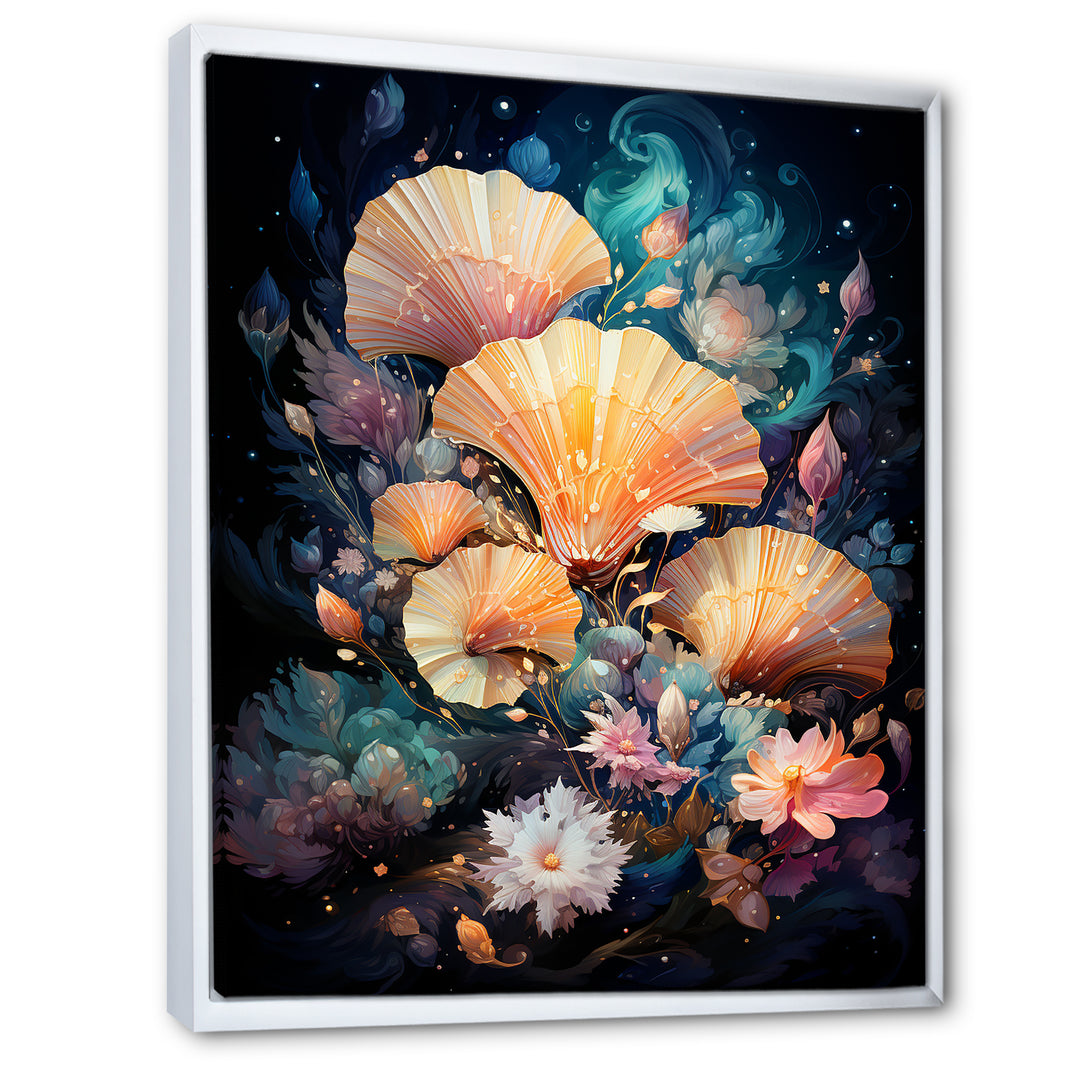 Seashells In A Cosmic Galaxy - Seashell Living Room Wall Art