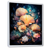 Seashells In A Cosmic Galaxy - Seashell Living Room Wall Art