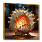 Magical Golden Seashell Relics - Beige Seashell Wall Art