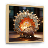 Magical Golden Seashell Relics - Beige Seashell Wall Art