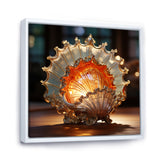 Magical Golden Seashell Relics - Beige Seashell Wall Art