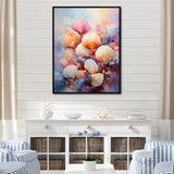 Multicolor Seashells Coastal Collage - Seashell Large Canvas Wall Art