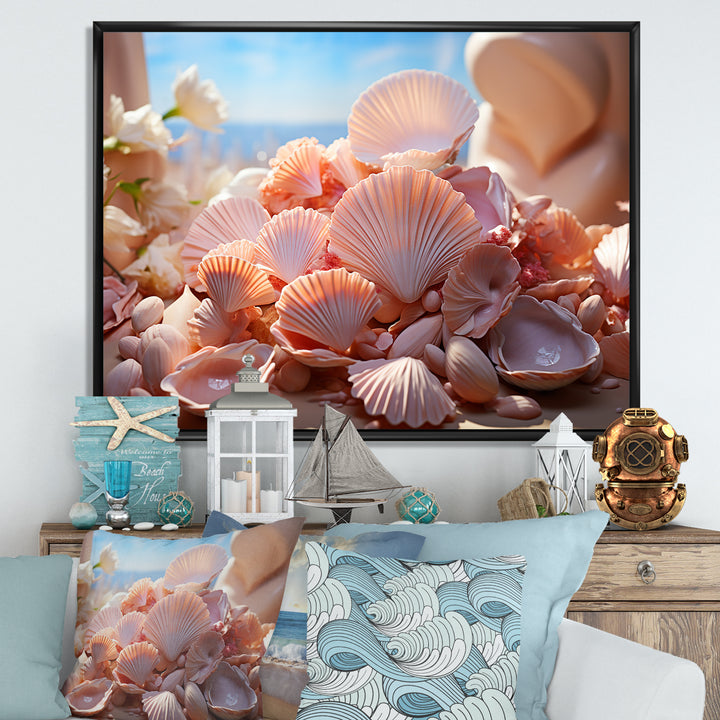 Romanticism Seashells - Seashell Canvas Wall Art