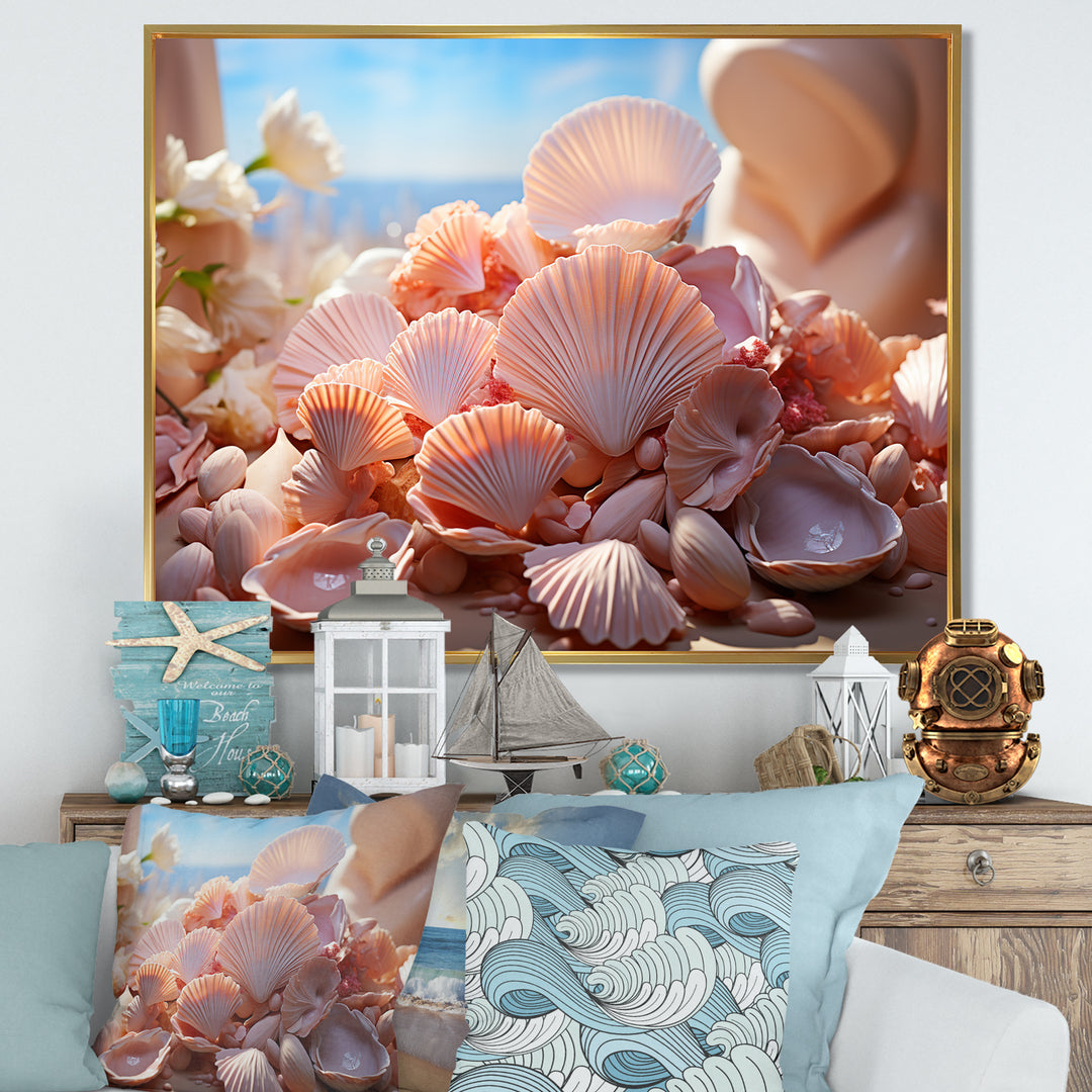 Romanticism Seashells - Seashell Canvas Wall Art