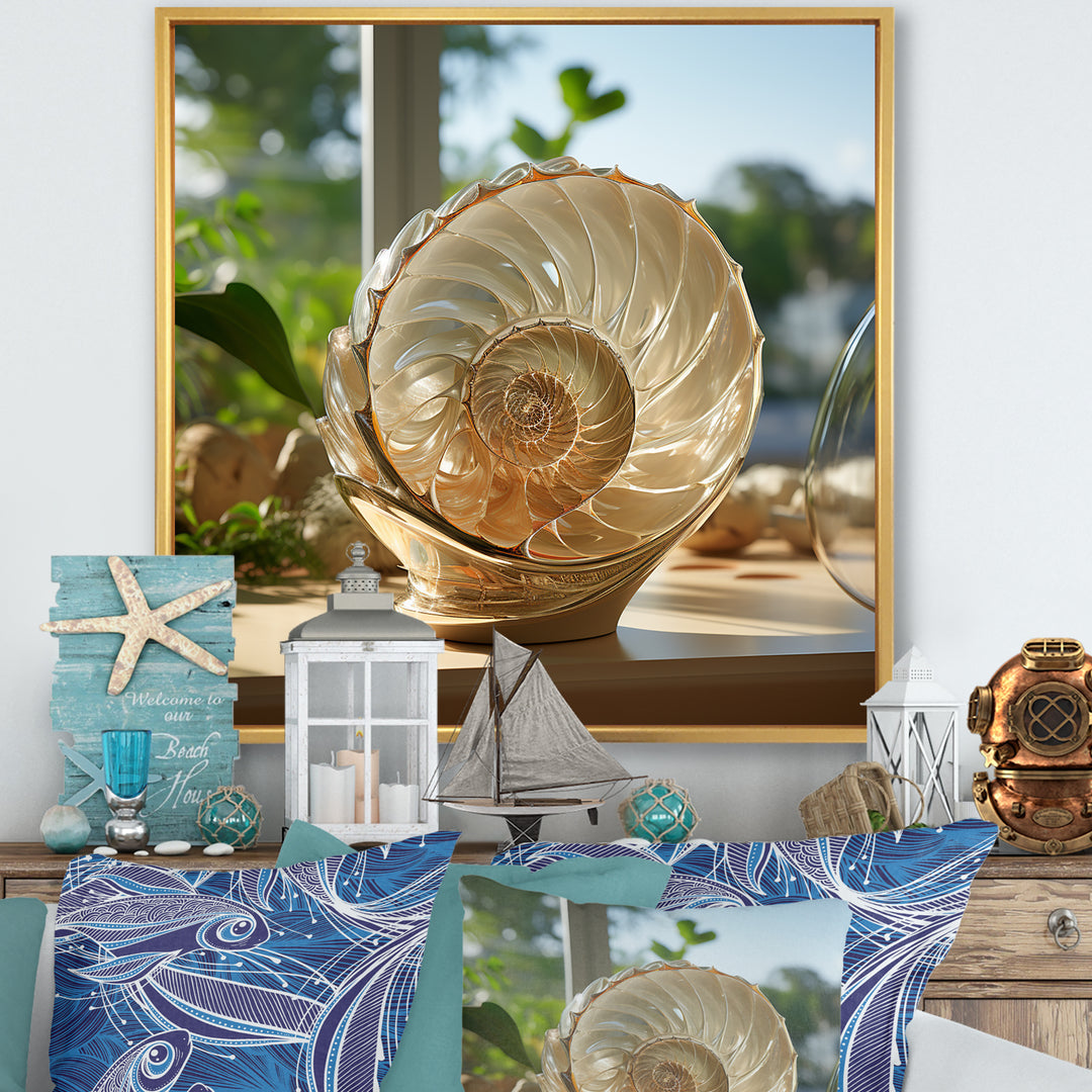 Seashell Treasures Vase - Seashell Wall Art Prints
