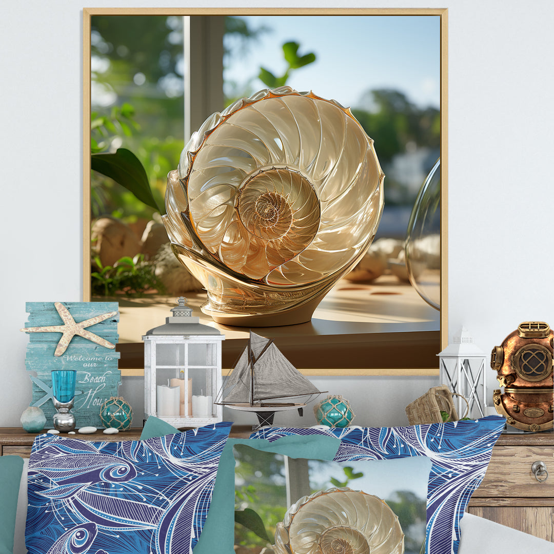 Seashell Treasures Vase - Seashell Wall Art Prints