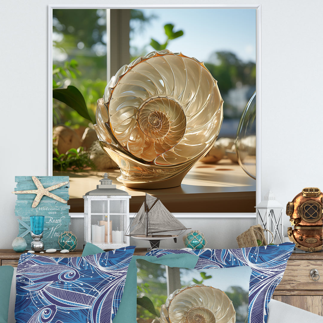 Seashell Treasures Vase - Seashell Wall Art Prints