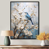 Minimalist Blossoms And Birds Of Spring - Floral Canvas Wall Art