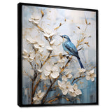 Minimalist Blossoms And Birds Of Spring - Floral Canvas Wall Art