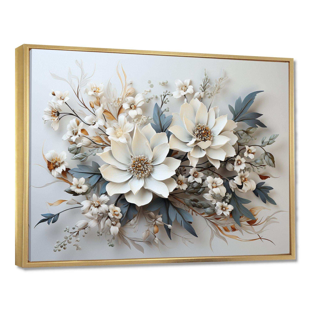 Seasonal Flowers Charm In Winter I - Floral Canvas Wall Art