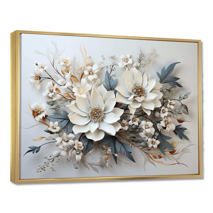Seasonal Flowers Charm In Winter I - Floral Canvas Wall Art