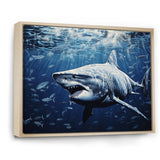 Bull Shark Depths Photography - Shark Framed Canvas Art