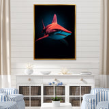 Red Shark Photo Haven - Shark Home Decor Art