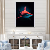 Red Shark Photo Haven - Shark Home Decor Art