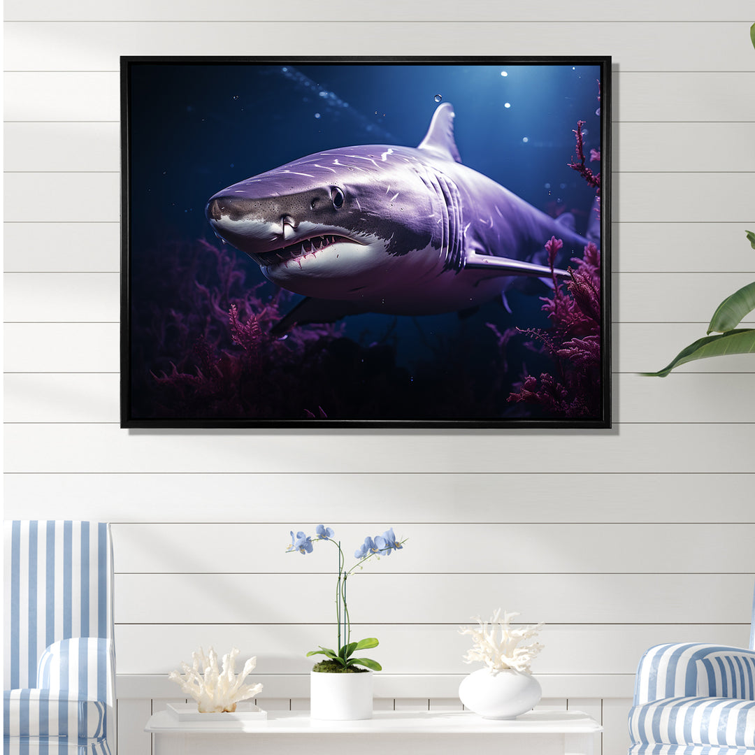Oceans Purple Ghost Shark Photography - Shark Wall Art Prints