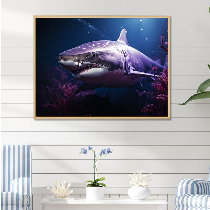 Oceans Purple Ghost Shark Photography - Shark Wall Art Prints