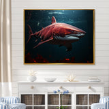 Oceans Red Ghost Shark Photography - Red Shark Wall Art