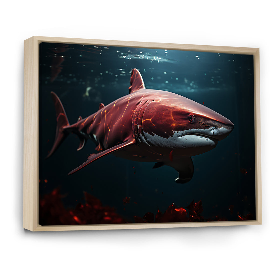 Oceans Red Ghost Shark Photography - Red Shark Wall Art