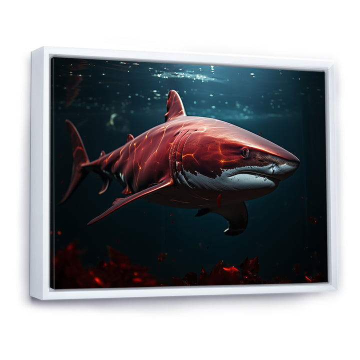 Oceans Red Ghost Shark Photography - Red Shark Wall Art