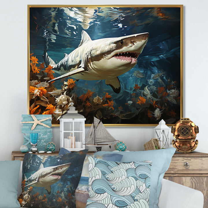 Shark Ballet Painting - Gray Shark Wall Art