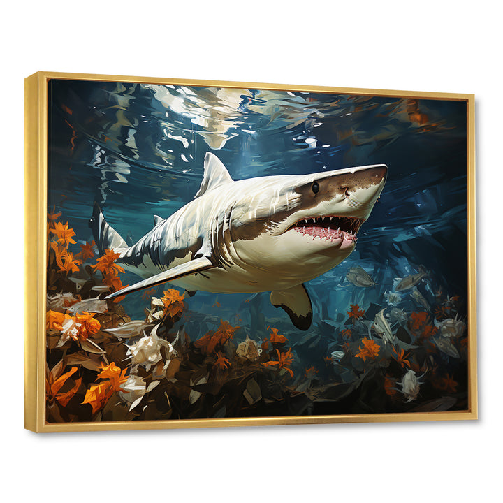 Shark Ballet Painting - Gray Shark Wall Art
