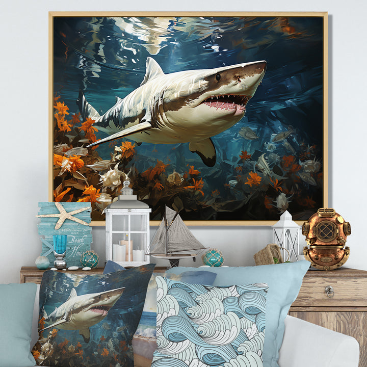 Shark Ballet Painting - Gray Shark Wall Art