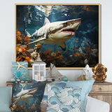 Shark Ballet Painting - Gray Shark Wall Art