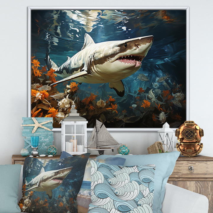 Shark Ballet Painting - Gray Shark Wall Art