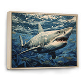 Shark Echo Painting - Shark Framed Canvas Art