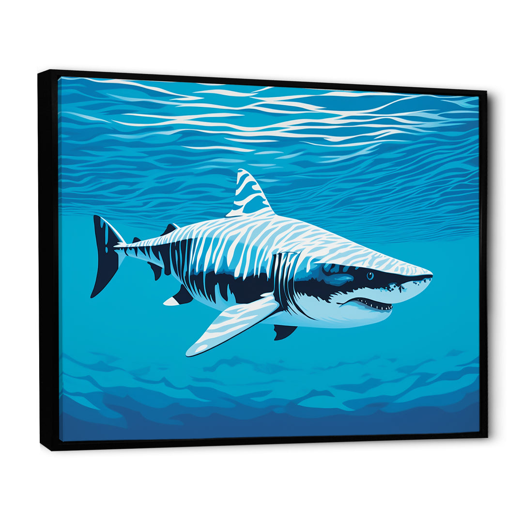 Tiger Shark Territory - Shark Living Room Wall Art