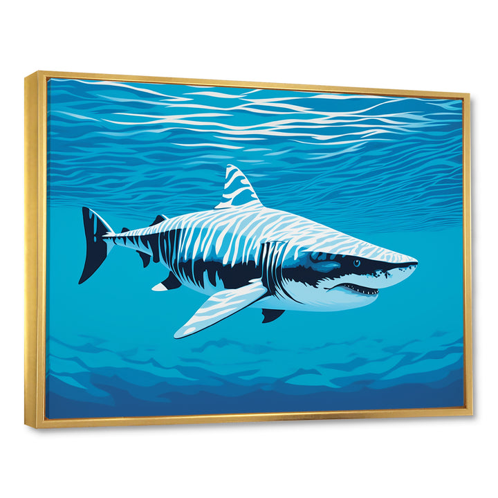 Tiger Shark Territory - Shark Living Room Wall Art
