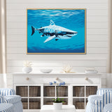Tiger Shark Territory - Shark Living Room Wall Art