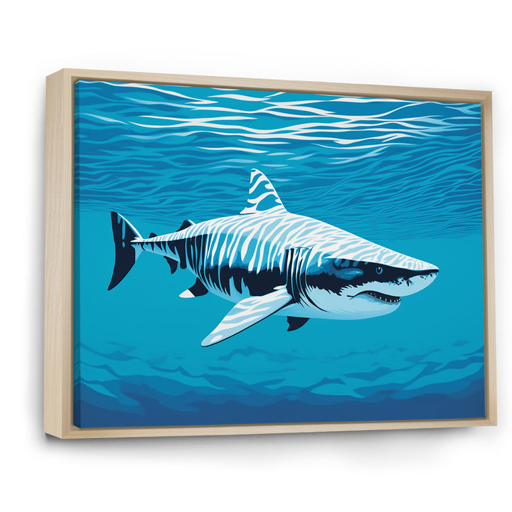 Tiger Shark Territory - Shark Living Room Wall Art