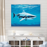 Tiger Shark Territory - Shark Living Room Wall Art
