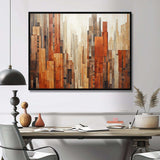 Caramel Columns Skycrapers Dream III - Architecture Canvas Wall Art