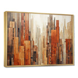 Caramel Columns Skycrapers Dream III - Architecture Canvas Wall Art