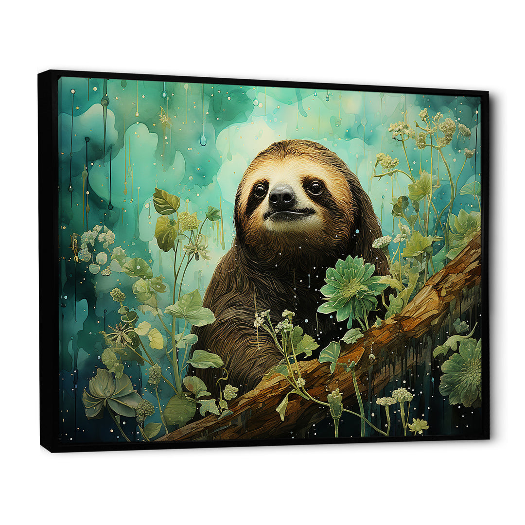 Sloth Jade Journey - Sloth Wall Art Prints
