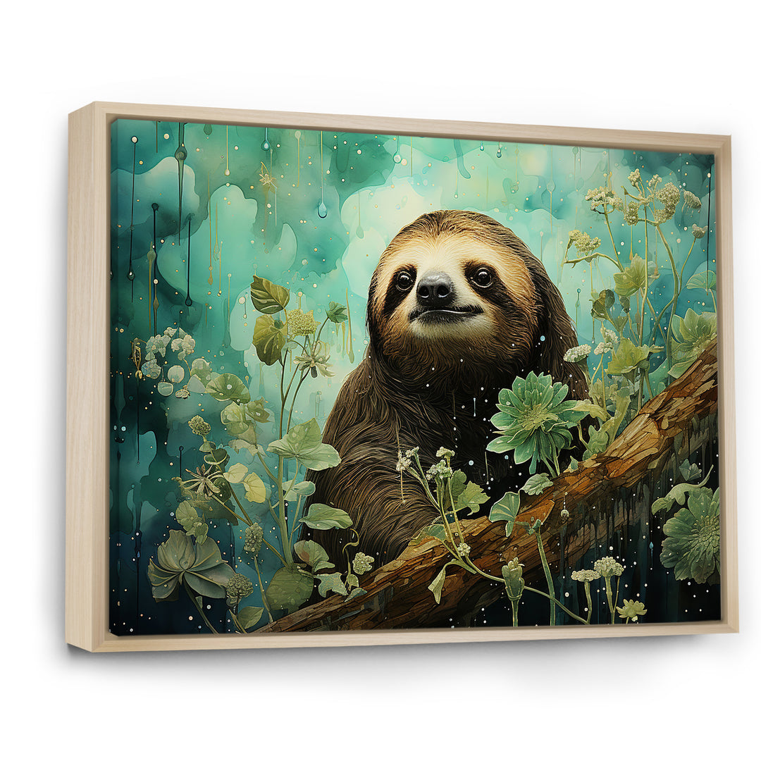 Sloth Jade Journey - Sloth Wall Art Prints