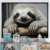 Mellow Sloth - Beige Sloth Wall Art